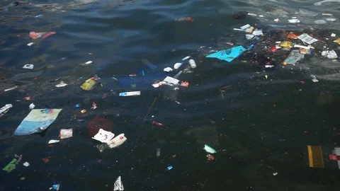 Sea Pollution and Garbage Stock Footage 98561032