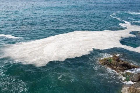 Sea pollution Stock Photos