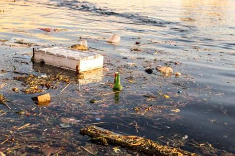 Sea pollution Fotos Stock