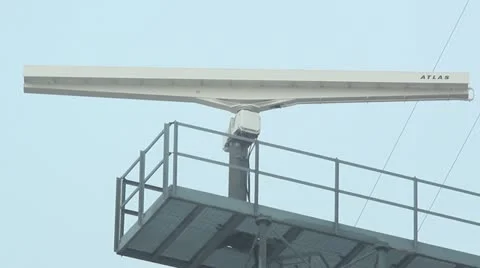 Sea radar rotating Stock Footage 10834215