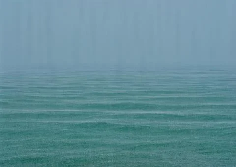 Sea in the rain Stock Photos