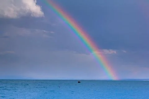 Sea rainbow Stock Photos