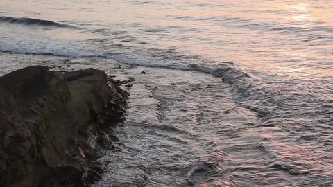 The Sea reflects the solar track Stock Footage 84890634