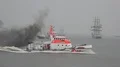 Sea rescue cruiser patrol on river at Bremerhaven GER 4k or 4k+ Resolution