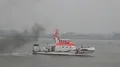 Sea rescue cruiser patrol on river at Bremerhaven GER 4k or 4k+ Resolution