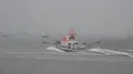 Sea rescue cruiser patrol on river at Bremerhaven GER 4k or 4k+ Resolution