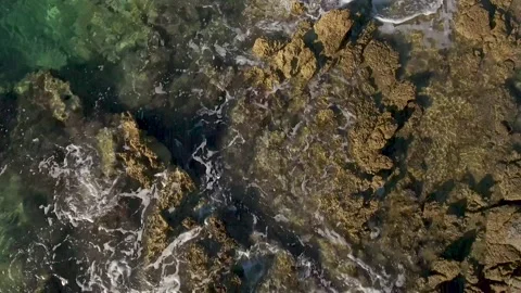 Sea rocks from above Stock Footage 144939580
