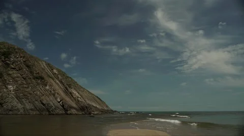 Sea Rocks and Waves Timelapse 4K Stock Footage 63557901