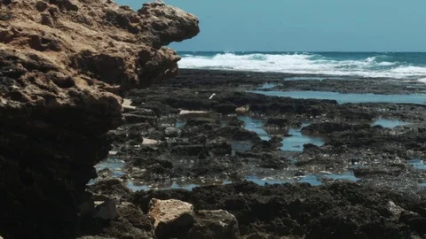 Sea, rocks, beach. Stockbeeldmateriaal 76119300