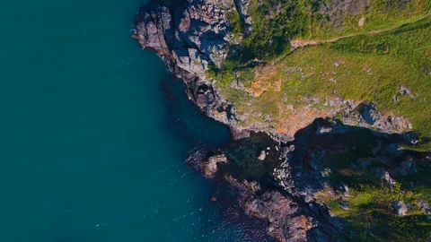 Sea Rocks Cliffs Water Nature 库存影片 334483060