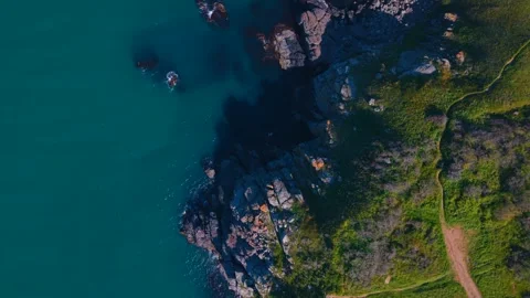 Sea Rocks Cliffs Water Nature 库存影片 334483203
