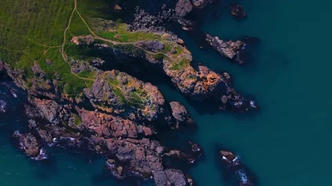 Sea Rocks Cliffs Water Nature 库存影片 334483245