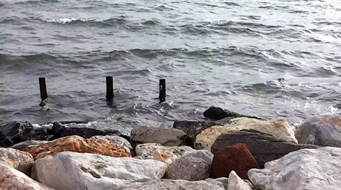 Sea &amp; Rocks Stock Footage 34354944