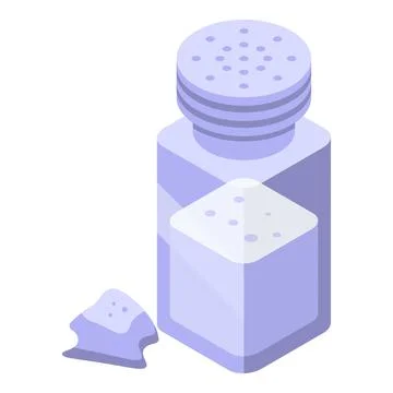 Sea salt icon isometric vector. Spanish food Illustrazione stock