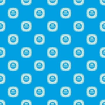 Sea salvation pattern vector seamless blue Stock Illustration
