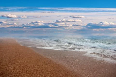 Sea sandy beach Stock Photos