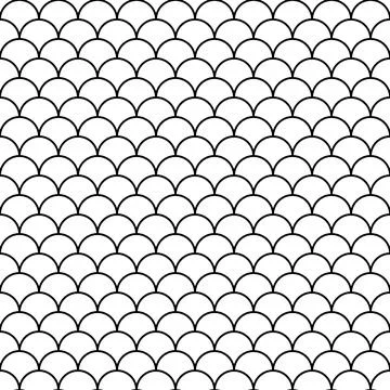 Sea Scales Structure Seamless Pattern Background Stock Illustration