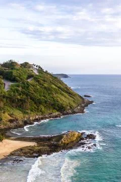 Sea scape with road Stock Photos