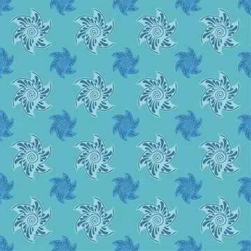 Sea seamless pattern blue background 스톡 일러스트