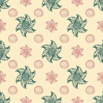 Sea seamless pattern blue background イラスト素材