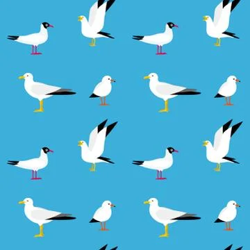 Sea seamless pattern. Stock Illustration