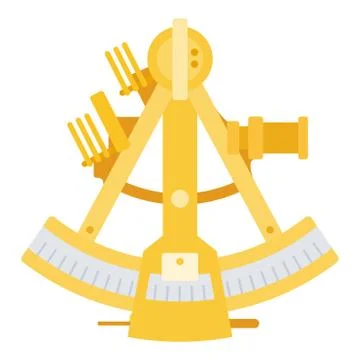 Sea sextant vector icon flat isolated Stock Illustration