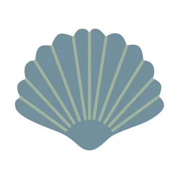 Sea Shell Design Displayed on a White Background in a Simple and Clear Style Stock Illustration