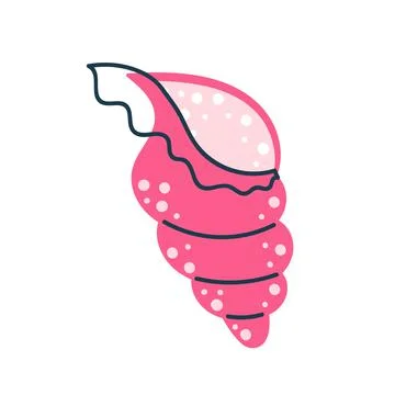 Sea shell in doodle style Stock Illustration