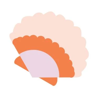 Sea shell flat illustration Stock Illustration