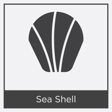 Sea Shell icon isolated on white background 무료 스톡 일러스트