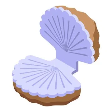 Sea shell icon isometric vector. Seashell snail Stock Illustration