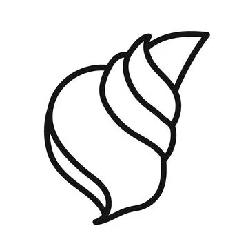Sea shell icon mark in filled style Stock Illustration