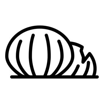 Sea shell icon outline vector. Beach scallop イラスト素材
