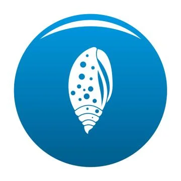 Sea shell icon vector blue イラスト素材