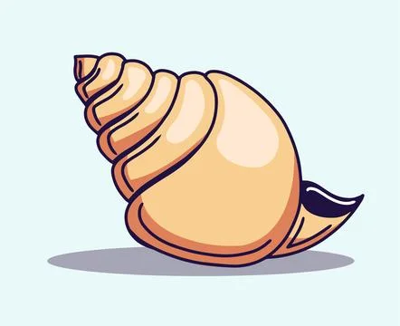 Sea shell isolated vector illustration Stock Illustration