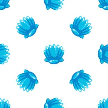 Sea Shell Pattern, Vector Illustration Stock Illustration