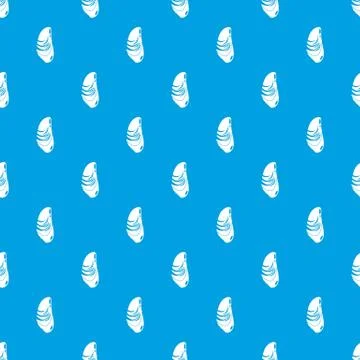 Sea shell pattern vector seamless blue Stock Illustration