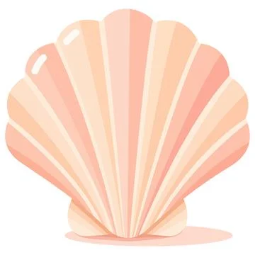 Sea shell scallop vector illustration イラスト素材