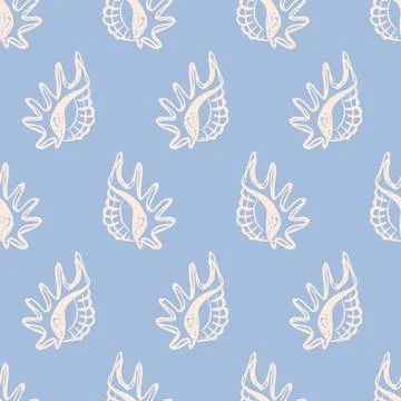 Sea shell seamless pattern Stock Illustration
