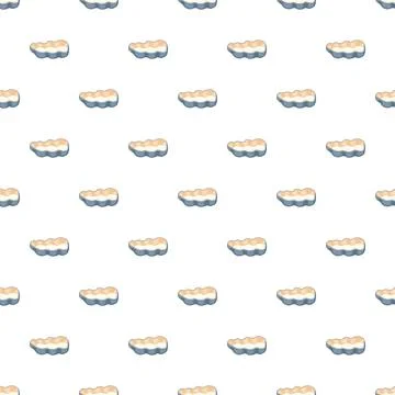 Sea shell shape repeating seamless vector pattern Stock Illustration