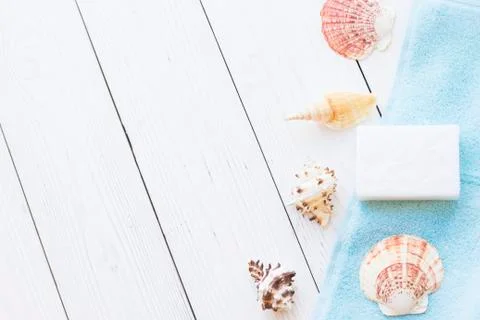 Sea shell spa concept Foto stock
