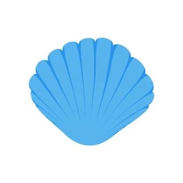 Sea shell for summer design elements. Trendy flat style for graphic design, web Stock Illustration