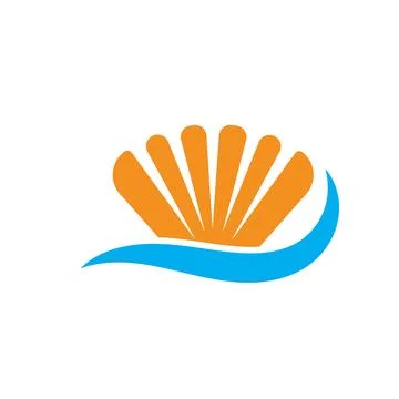 Sea shell vector icon illustration design template イラスト素材