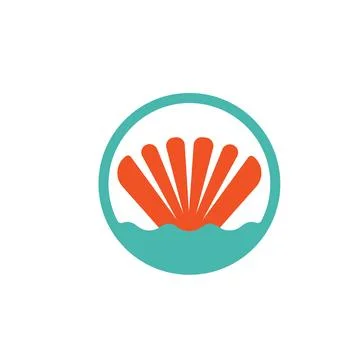 Sea shell vector icon illustration design template Stock Illustration