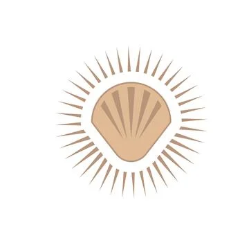 Sea shell vector icon illustration concept design 스톡 일러스트