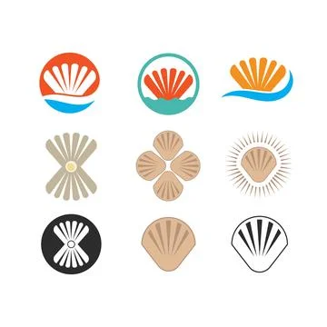 Sea shell vector icon illustration concept design 스톡 일러스트