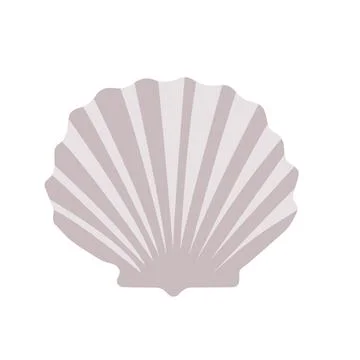Sea shell vector simple in gentle color Stock Illustration