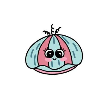 Sea shell on white background vector illustration Stock Illustration