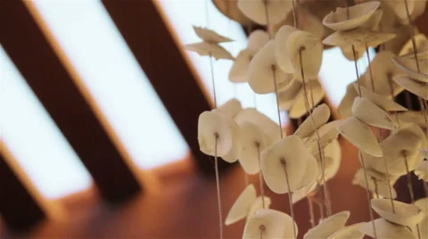Sea Shell Wind Chime Ornament Stock Footage 40823840