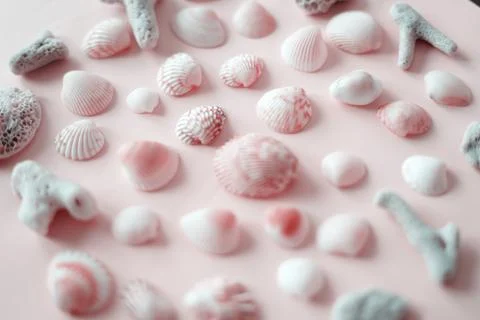 Sea shells cute background image Stock Photos